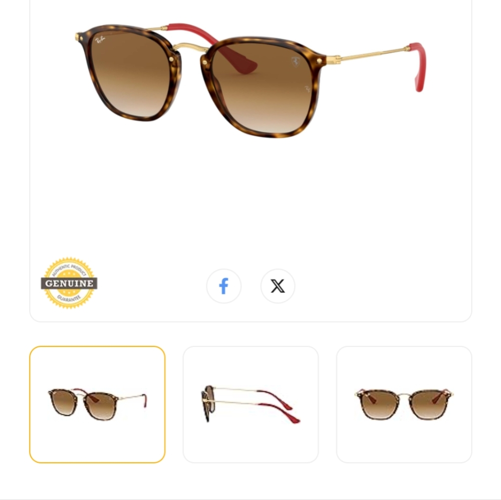 Ray-Ban Sunglasses RARE! Model RB2448NM F60351 51-21
